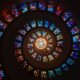 Photo Of Stained Glass In A Swirl Pattern
